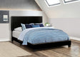 Dorian Upholstered Eastern King Bed Black angled view