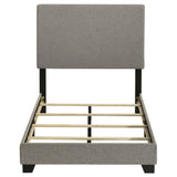View of black solid wood legs