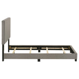 Bed frame corner showcasing materials
