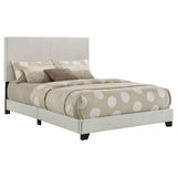 Dorian Full Fabric Bed side angle showing upholstery