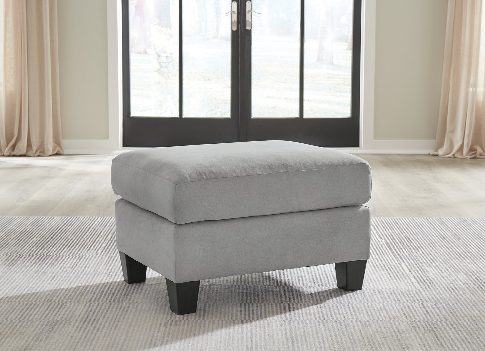 Adlai Shadow Chenille Ottoman