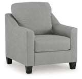 Adlai Shadow Chenille Chair side angle