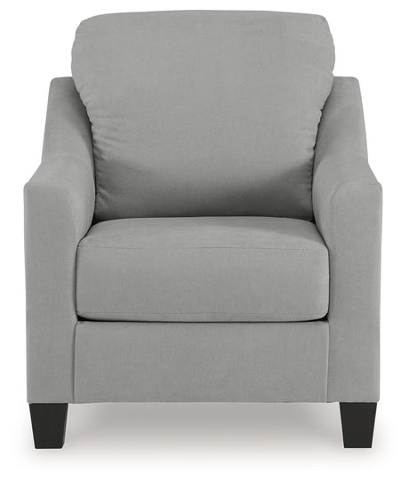 Adlai Shadow Chenille Chair head-on front view