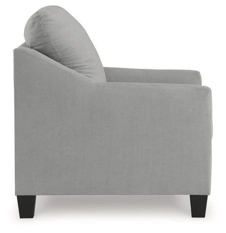 Profile view of Adlai Shadow Chair and Ottoman