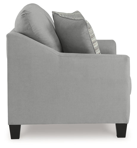 angle view of chair from front showing design details