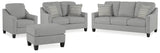 side view of Adlai Shadow Sofa showing upholstery and frame