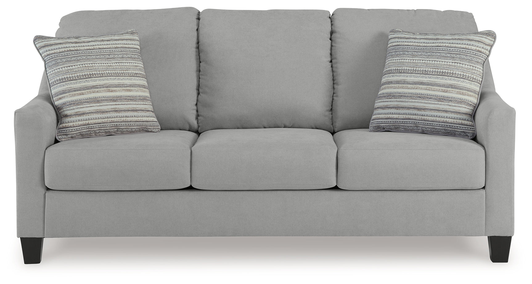 Detail of chenille fabric on Adlai Shadow sofa