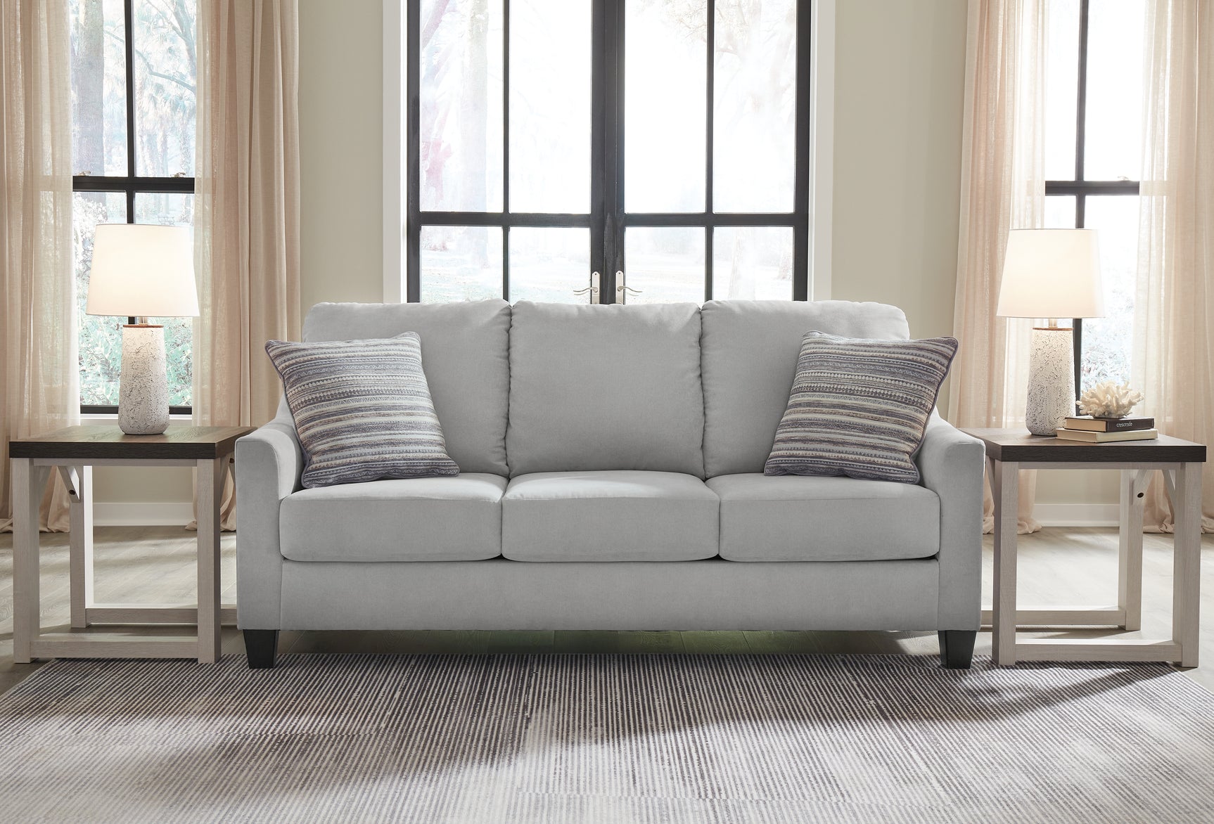Adlai Shadow Chenille Queen Sofa Sleeper