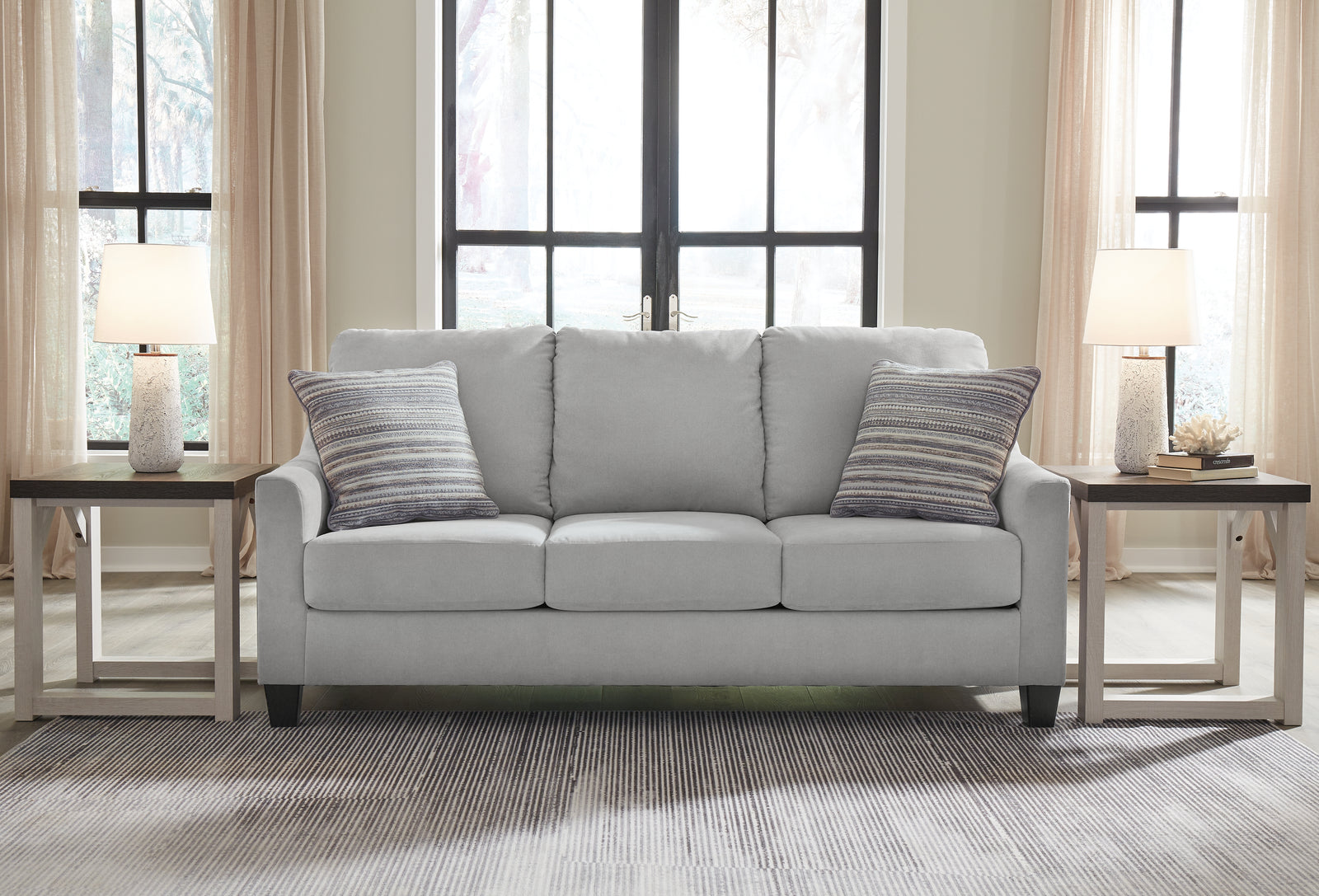 main view of Adlai Shadow Chenille Sofa furniture