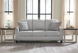 back view of ottoman showing upholstery