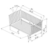 Richland metal daybed frame corner detail