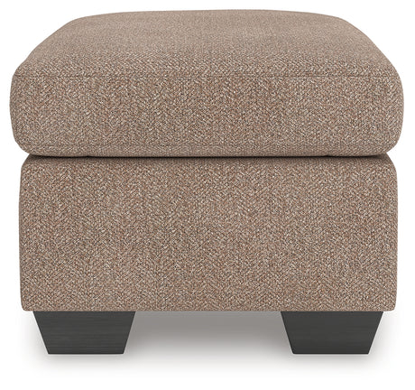 Triston-Peaks Ottoman side profile highlighting fabric texture