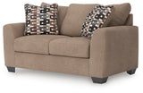 Triston-Peaks suede chenille loveseat alternate angle