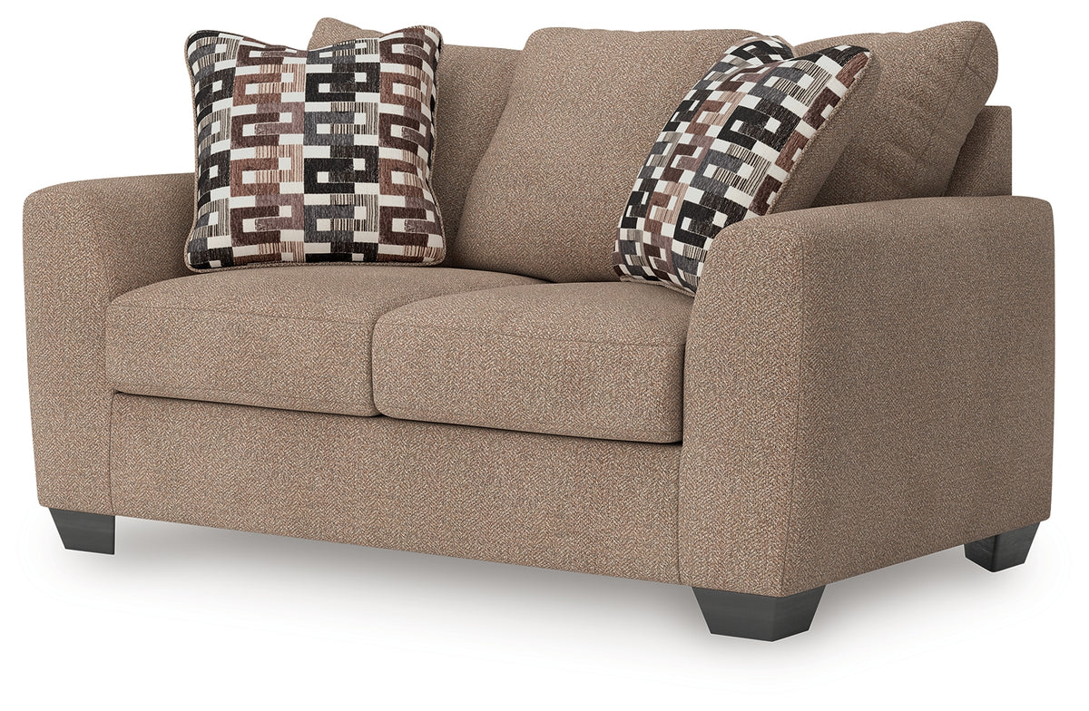 Triston-Peaks suede chenille loveseat alternate angle