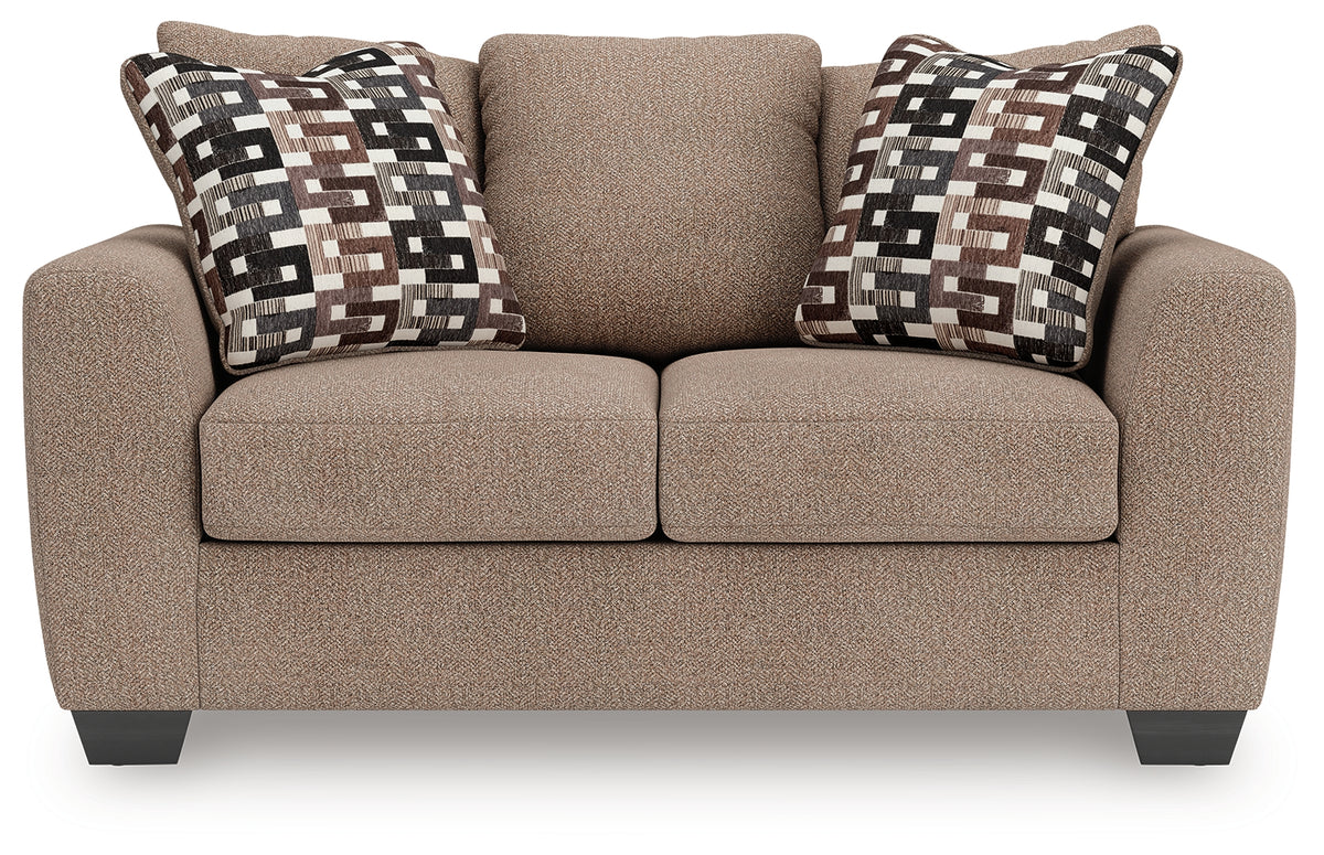 Triston-Peaks loveseat head-on front view