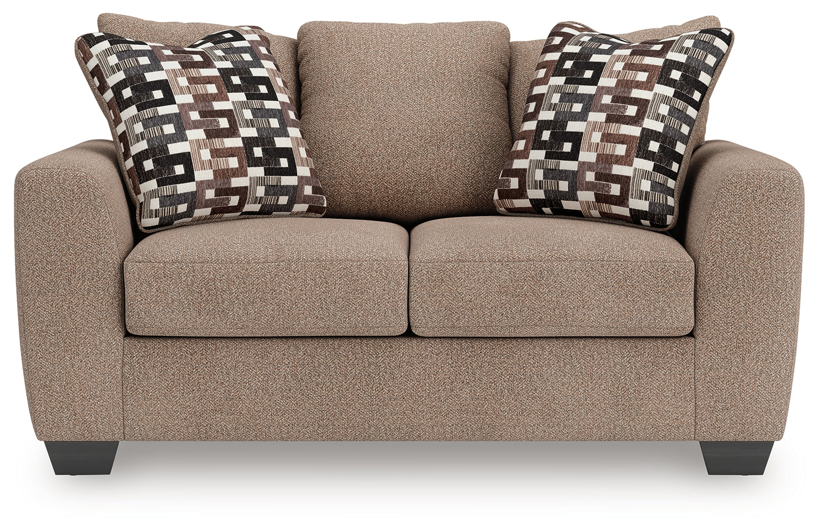 Triston-Peaks loveseat head-on front view