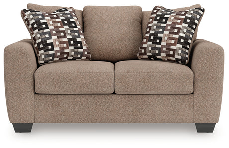Triston-Peaks loveseat head-on front view