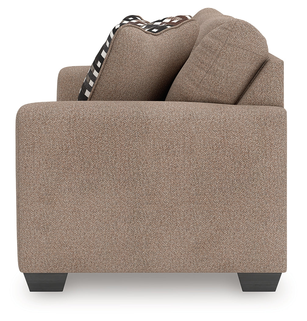 Triston-Peaks loveseat side alternate view