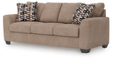 Triston-Peaks Suede Chenille Sofa side angle view