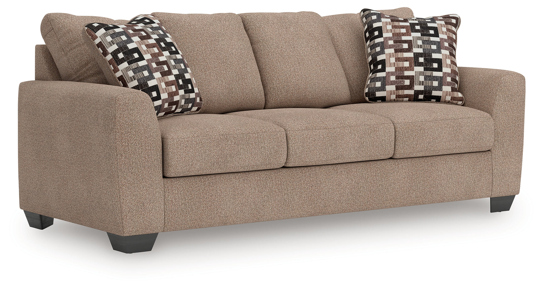 Triston-Peaks Suede Chenille Sofa front angle view