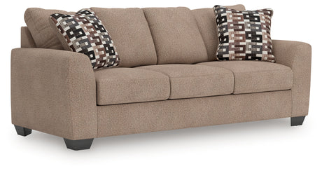 Triston-Peaks Suede Chenille Sofa front angle view