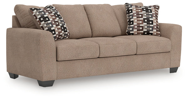Triston-Peaks Suede Chenille Sofa front angle view
