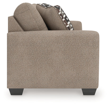 Triston-Peaks Suede Chenille Sofa close side detail