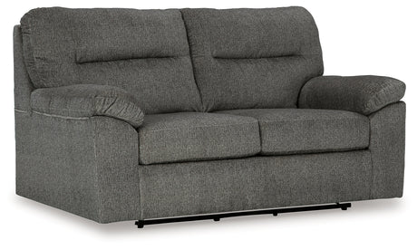 Bindura Glider Loveseat angled side view