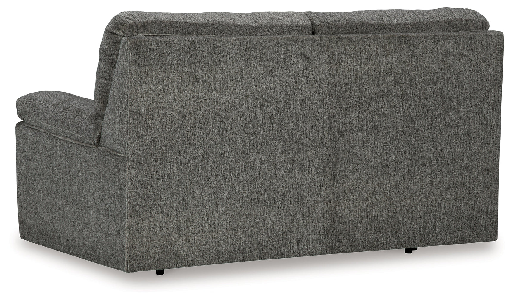 Bindura Glider Loveseat back view showing upholstery