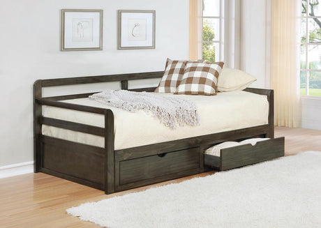 Sorrento Twin XL Daybed in grey, angled front view