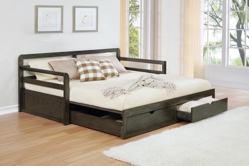 Sorrento Twin XL Daybed showing trundle extended