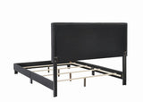 Full view of Mapes charcoal upholstered full bed