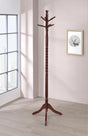 Riona coat rack front view showcasing six hooks and twisted center design