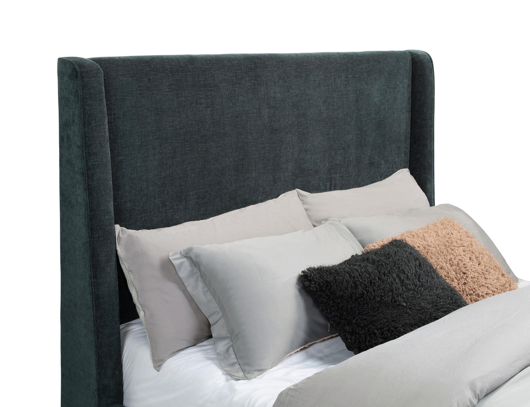 Assembled Eastern King bed showing overall size