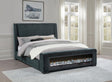 Preston queen bed LED flame visualizer close-up