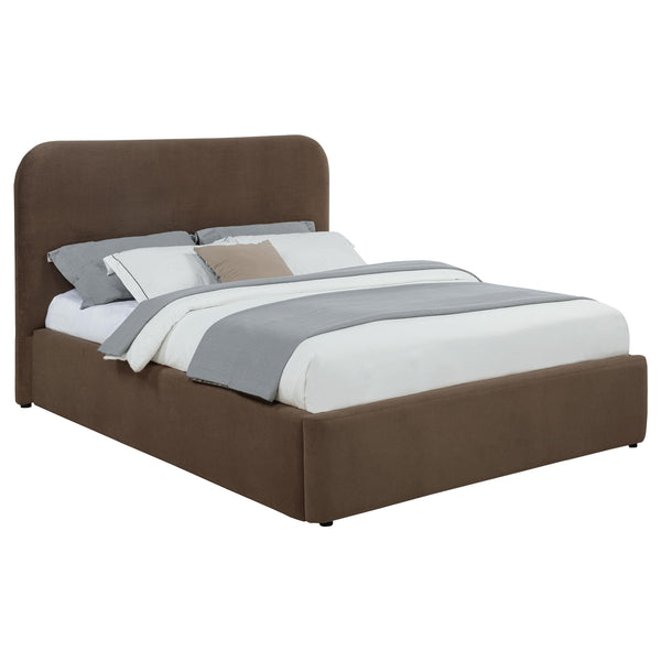 Lift-top storage compartment open on Anders Queen Bed