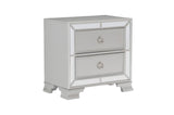 Avondale Silver Modern Contemporary Wood Polyurethane Upholstered Tufted Panel Bedroom Set - Ella Furniture