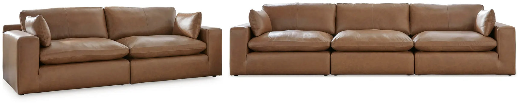 Emilia Caramel Sofa and Loveseat Set