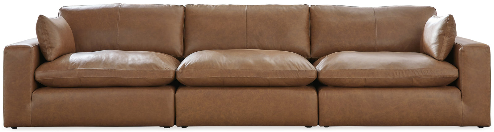 main view of Emilia Caramel Sofa and Loveseat furniture