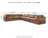 Emilia Caramel 6-Piece Sectional with Ottoman - image 7