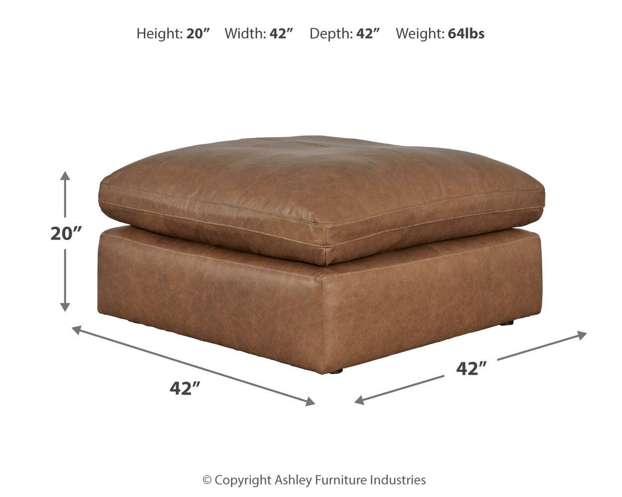 Emilia Caramel 5-Piece Sectional with Ottoman - image 8