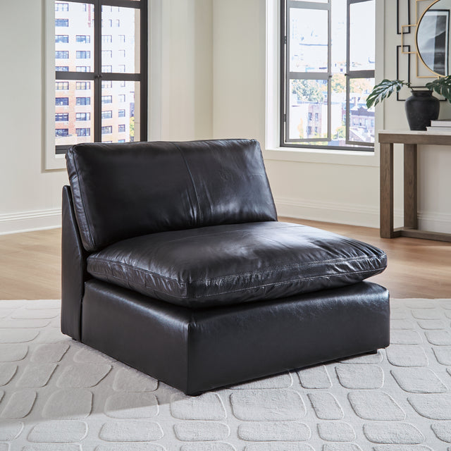 main view of Emilia Black Sofa and Loveseat furniture