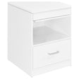 Fabre 1-Drawer Extendable Top Nightstand White High Gloss — product view