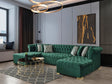 Emma Green Velvet Double Chaise Sectional sofa main view