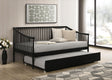 Side view of Delgado Windsor Twin Daybed with Trundle Black