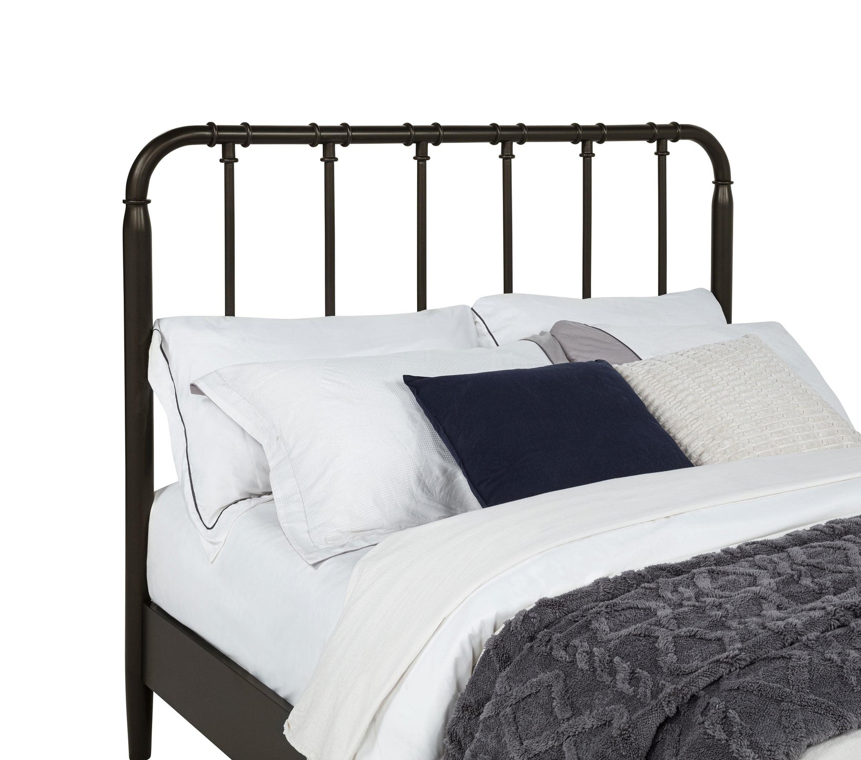 Rocco Full Bed side profile showing open frame and support legs