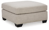 Mahoney Oversized Pebble Chenille Accent Ottoman angled side view