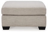 Mahoney Oversized Pebble Chenille Accent Ottoman head-on view