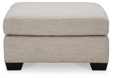 Mahoney Oversized Pebble Chenille Accent Ottoman head-on view