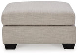 Mahoney Oversized Pebble Chenille Accent Ottoman side profile